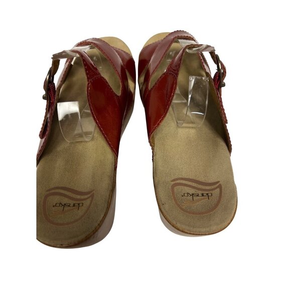 Dansko Sela Clog Sandal  Women's EU 42 US10.5 Red Patent Leather Slip On Comfort - Picture 6 of 8